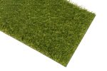 Lux 30mm Artificial Grass – Detailed Close-Up of Soft, Multi-Tone Green & Brown Thatch Fibers