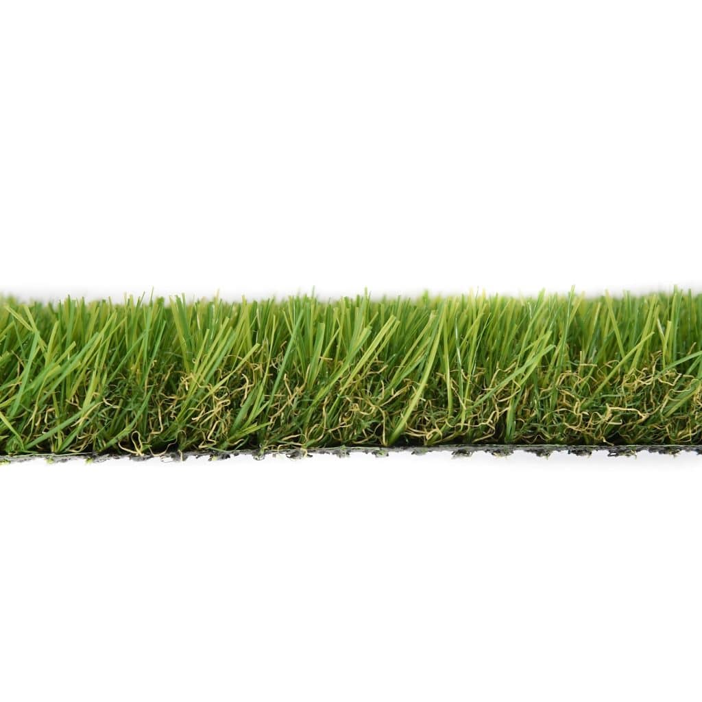 Dan 38mm Artificial Grass – Detailed Close-Up of Soft, Multi-Tone Green & Yellow Fibers