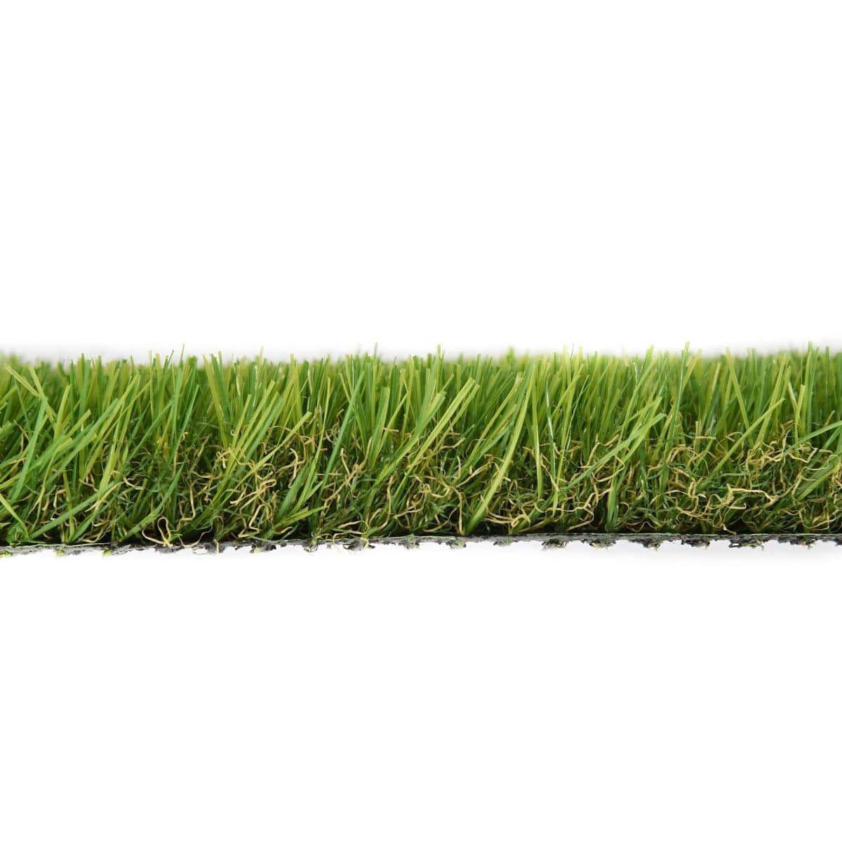 Dan 38mm Artificial Grass – Detailed Close-Up of Soft, Multi-Tone Green & Yellow Fibers