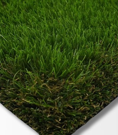Orf 45mm Artificial Grass – Detailed Close-Up of Soft, Multi-Tone Green & Yellow Fibers