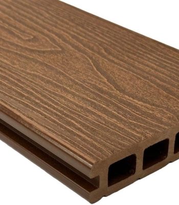 Red Brown Composite Decking Board – Embossed surface for a natural wood look.