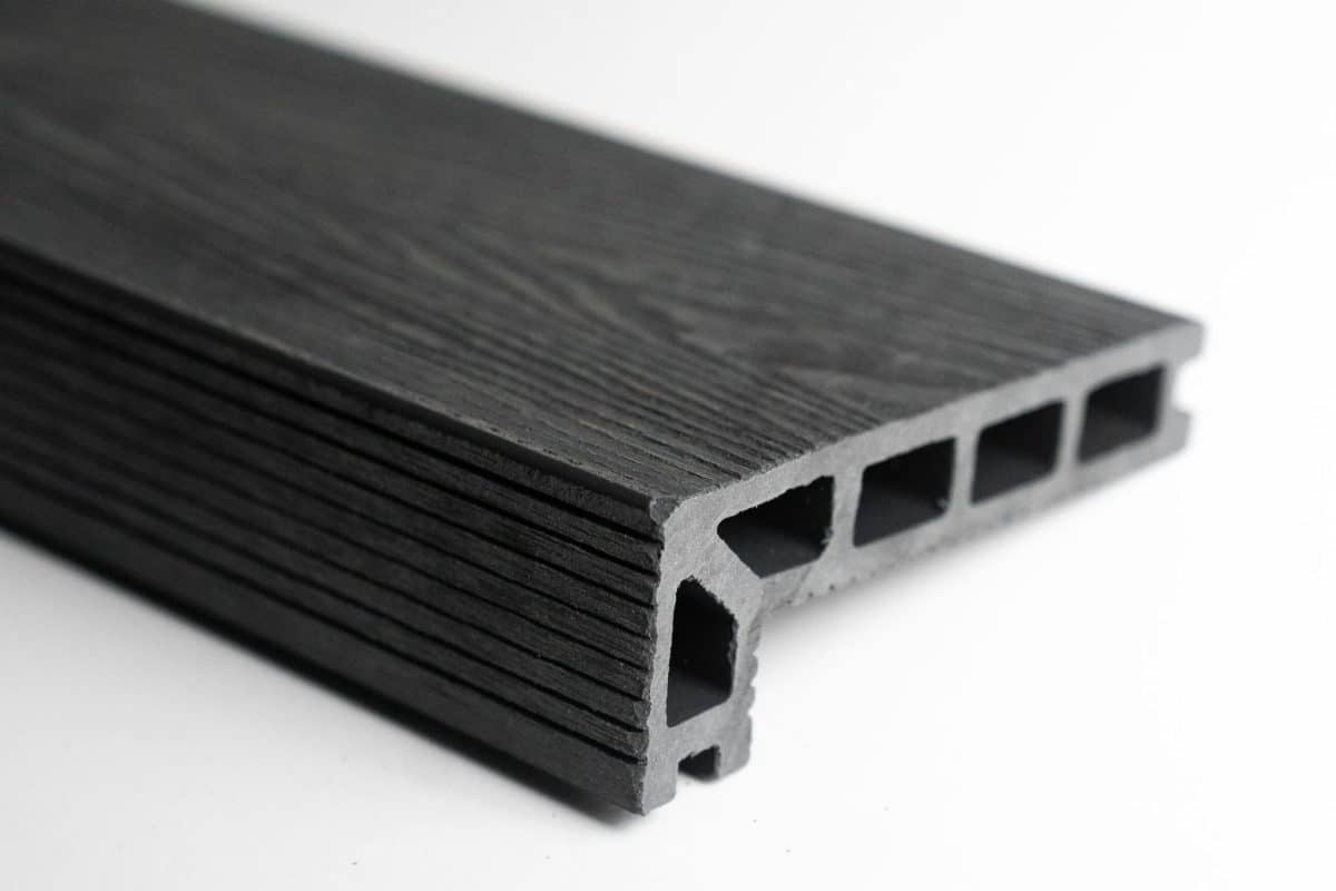 Grey Composite Step Edge 3.6m – Textured, slip-resistant finish for deck stairs & edges